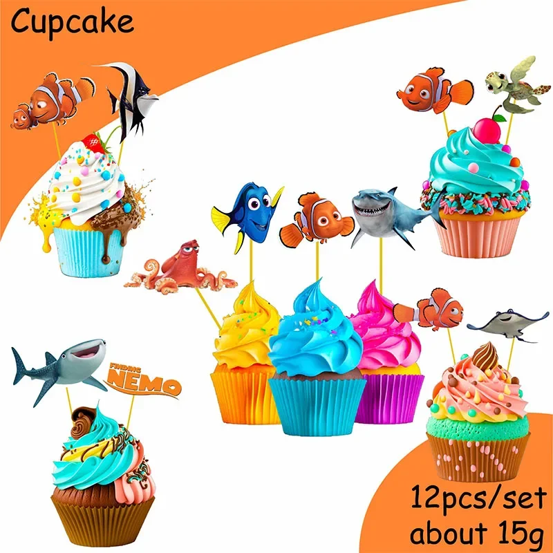 Disney Finding Nemo Dekoracja urodzinowa Kąt Jednorazowa zastawa stołowa Kubek Talerz Obrus Baby Shower Kids GirlsBoy Party Supplies