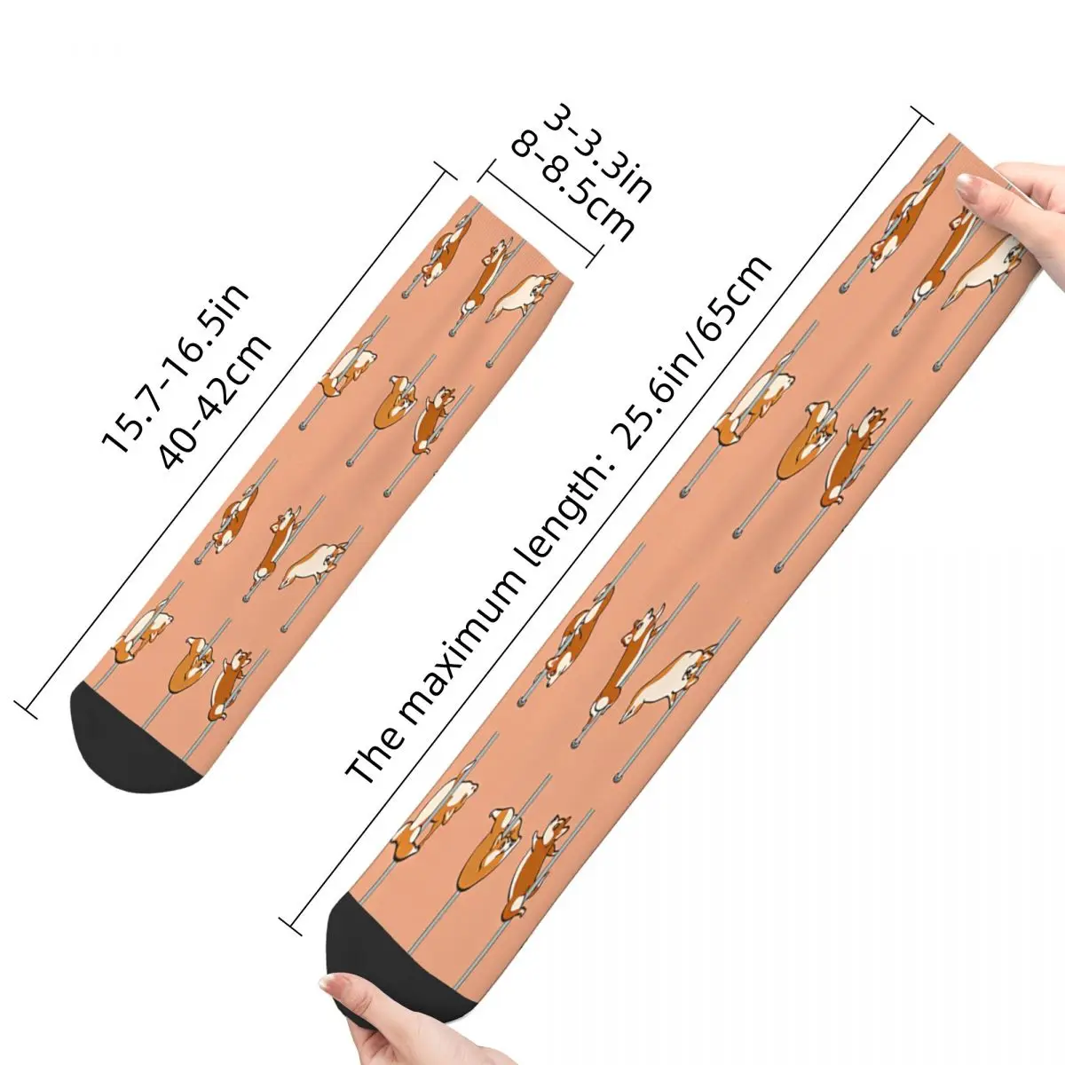 Pole Dancing Club Corgi Socks Male Mens Women Winter Stockings Hip Hop