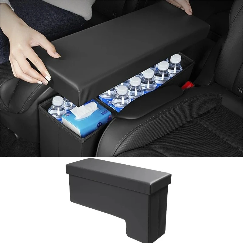 

For Tesla Model YL 6Seater Second-Row Aisle Storage Box Seat Middle Organizer Foldable Partitioned Design Car Interior Accessory