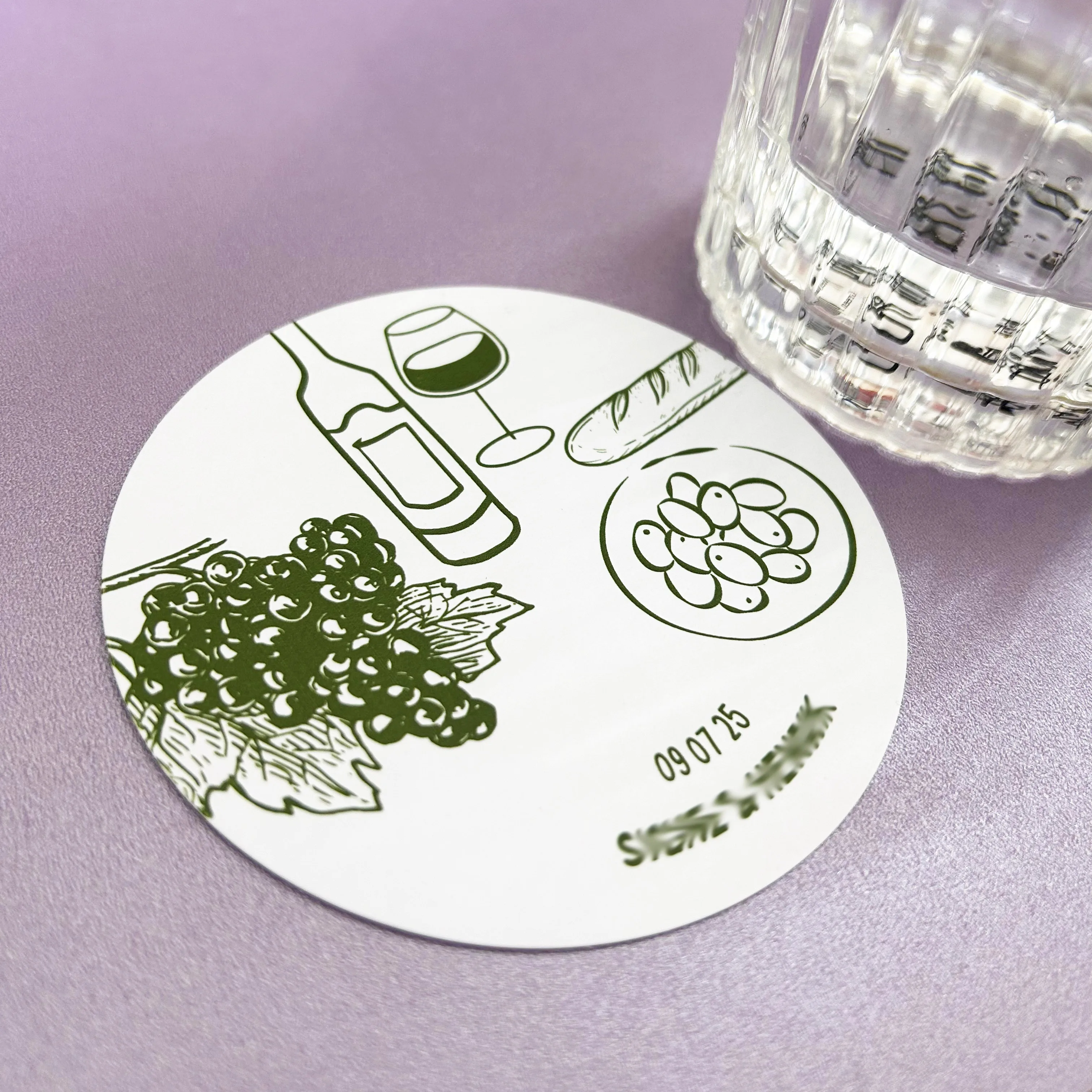 200PCS Customized Content Personalized Logo Paper Bar Hotel Coffee Milk Tea Beverage Disposable Hot Drink Coaster