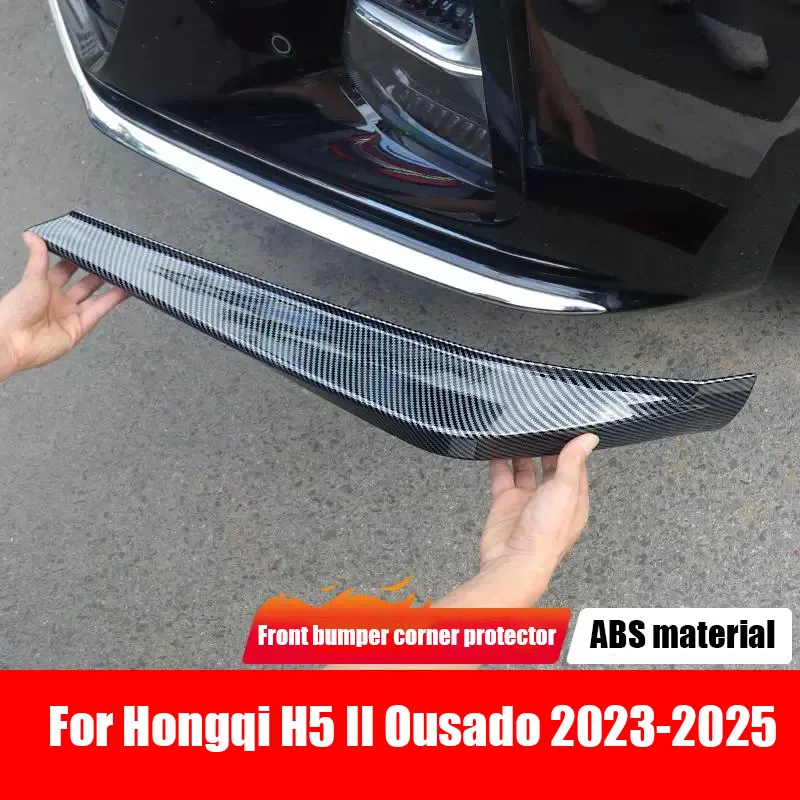 Front bumper corner protector made of ABS material for exterior protection For Hongqi H5 II Ousado 2023 2024 2025