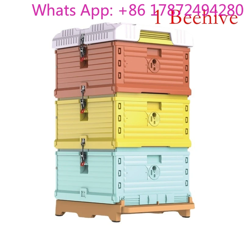 10-Frame Solid Plastic Beehive with Top Feeder