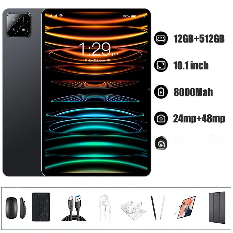 Fonte di computer tablet da 10,1 pollici bluetooth intelligente a otto core