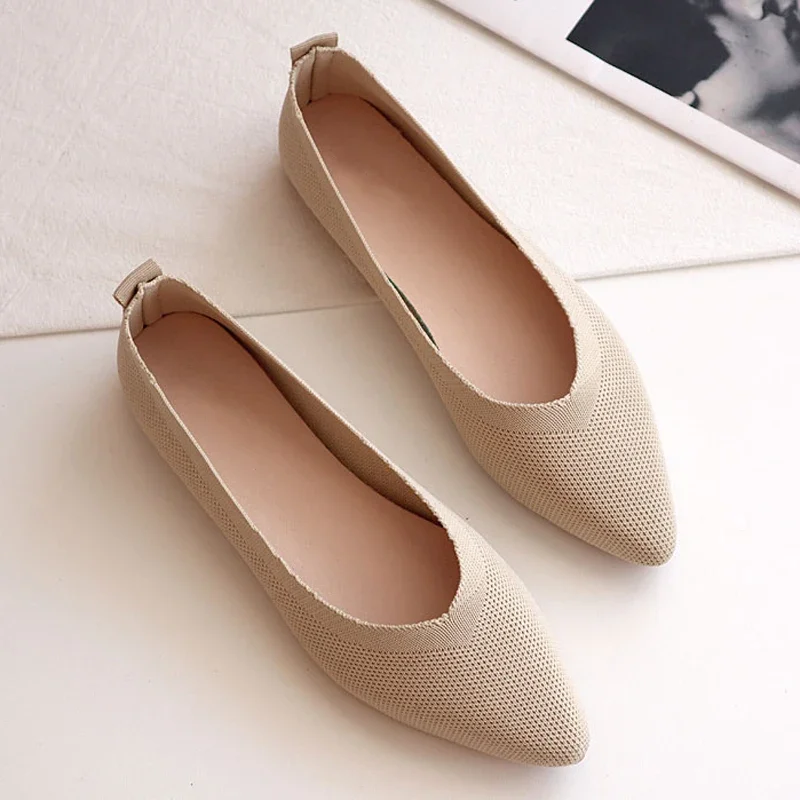 

Comemore Slip on Flat Work Women's Summer Shoes 2024 Ladies Pointed Toe Soft Casual Shallow Loafers Women Fashion Ballet Flats