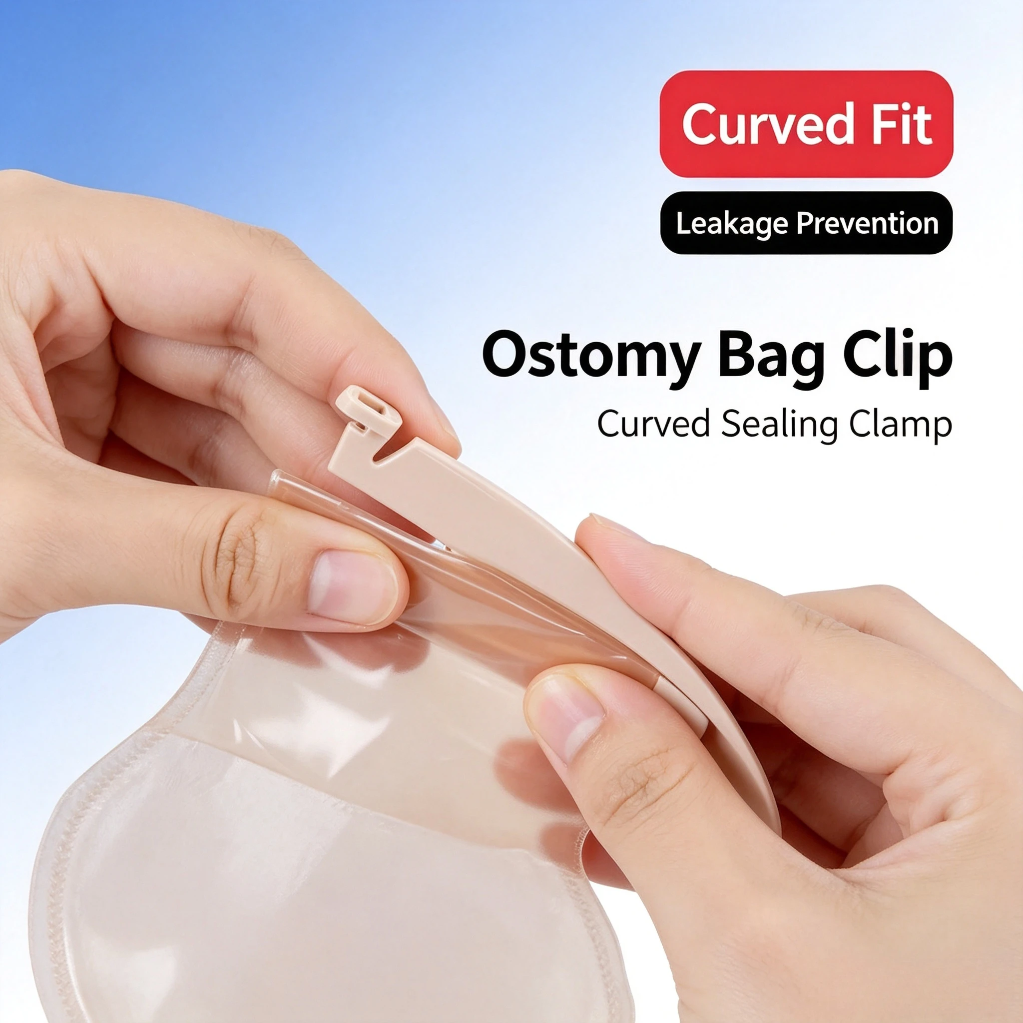 Universal Ostomy Pouch Closure Clip Drainable Colostomy Bag Clamp Reusable Tail Sealing Medical Grade Accessory Supplies Kit
