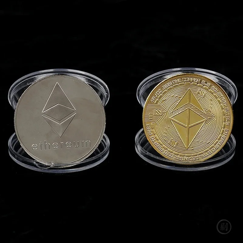عملة Ethereum الإبداعية مجموعة فنية Ethereum عملة تذكارية مادية
