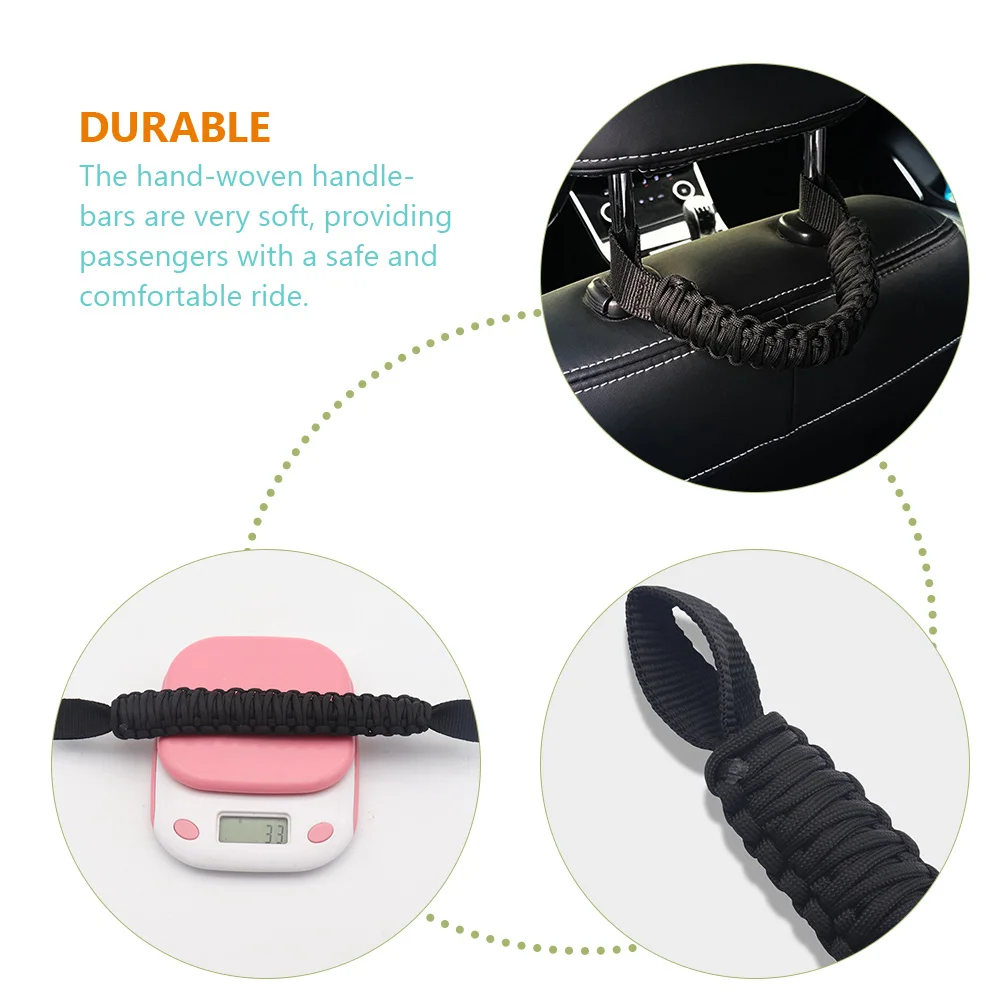 2 Pcs Auto Accessories for Cars Headrest Handle Seat Back Handrails Oxford Cloth Rear Grab