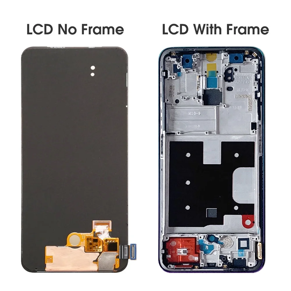 【DIY-مع الإطار】Super Amoled لـ OPPO Reno 2F/ 2Z / Reno2 F / Reno2 Z مجموعة استبدال شاشة LCD مادة Oled الأصلية