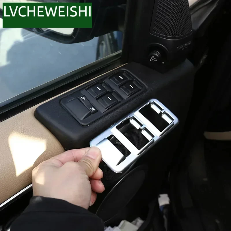 

For Land Rover Range Rover Sport L320 2005-2008 ABS Black Car Window Lift Switch Button Cover Decorate Car Accessories