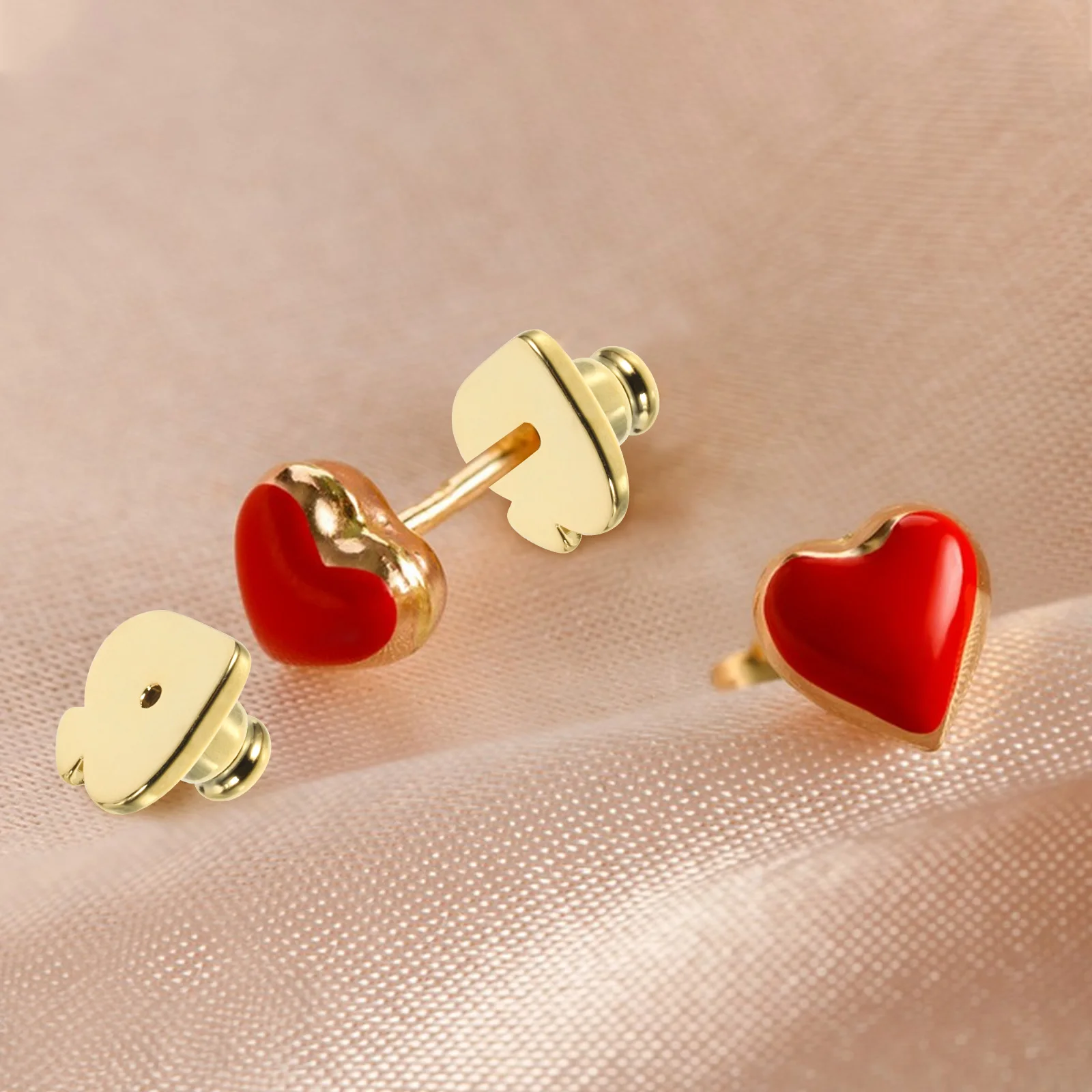

4 Pcs Earring Backs Replacement Locking Studs Stoppers Safe Durable Fashion Jewelry Accessories Pierced Earrings