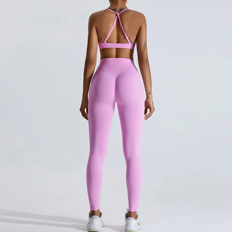 Gym Clothes Women Yoga Set 2 PCS Activewear Sports Bra Seamless High Waist Leggings Women's Tracksuit Sportswear Fitness Suit