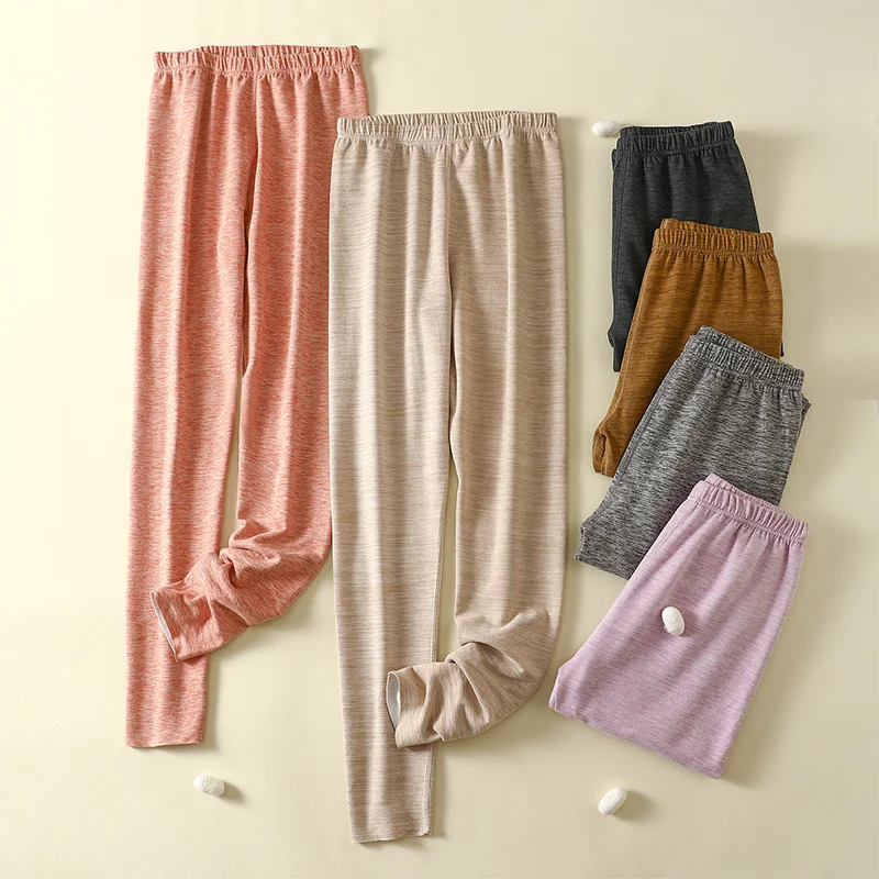 

Женское осенне-зимнее теплое нижнее белье Thiened из чистого хлопка, удобные леггинсы для кожи, длинные брюки