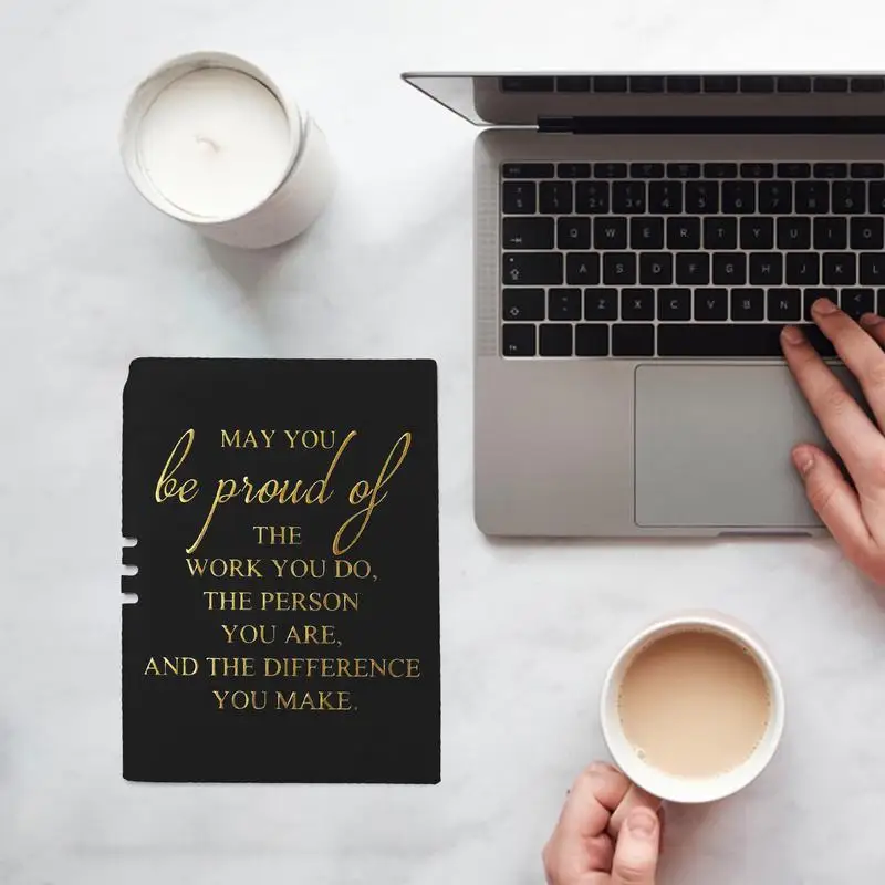 مجلة ملهمة للملاحظة ، حجم A5 ، دفتر كتابة الأعمال ، اللوازم المدرسية ، غطاء جلد بو ناعم ، مجلة العمل