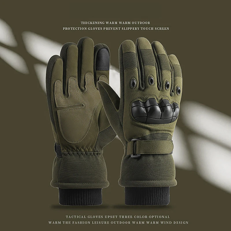 

Winter Cold-proof Motorcycle Gloves Full Finger Glove Outdoor Sport Riding Glove Touch Screen Ski Fishing Gloves