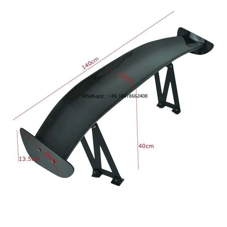 

Car Modified Carbon Fiber Tail Universal Large Fixed Wind Wing Lightweight Running Wing GT-I
