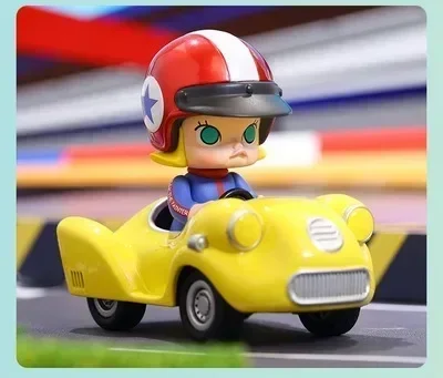 

POP MART Molly Car Series слепая коробка Mystery Box Kawaii украшения фигурки украшение для рабочего стола милая модель