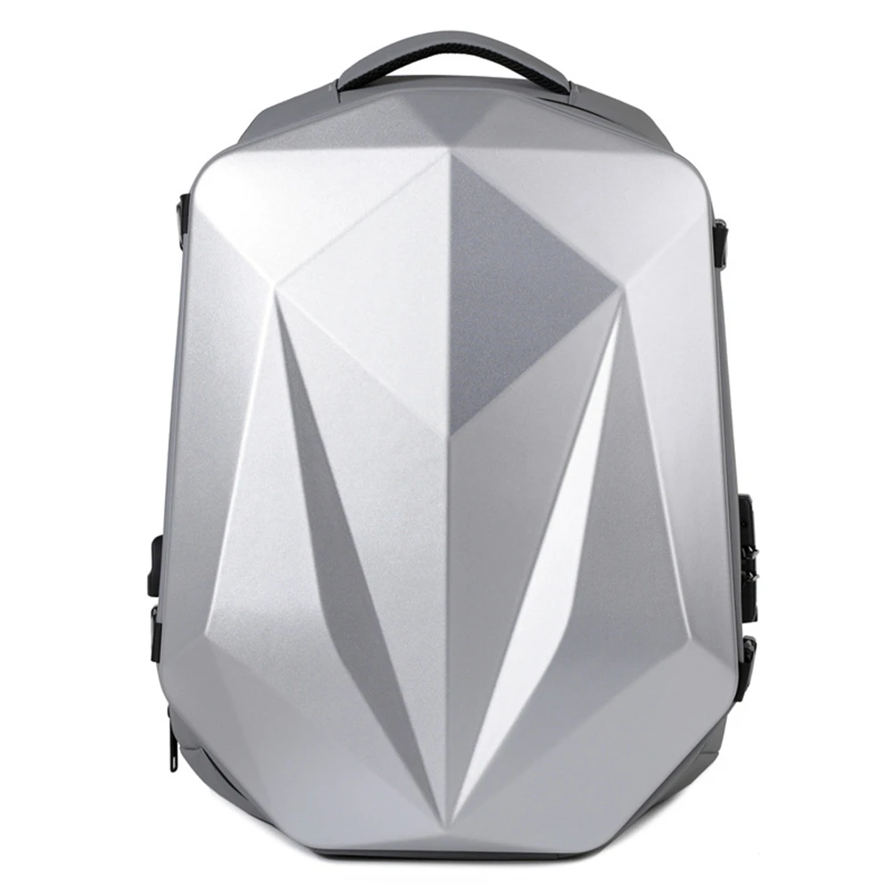 Hard Shell Laptop Backpack Waterproof Anti Theft Computer Backpack Gaming Business Backpack for Men Women Silver-Gray