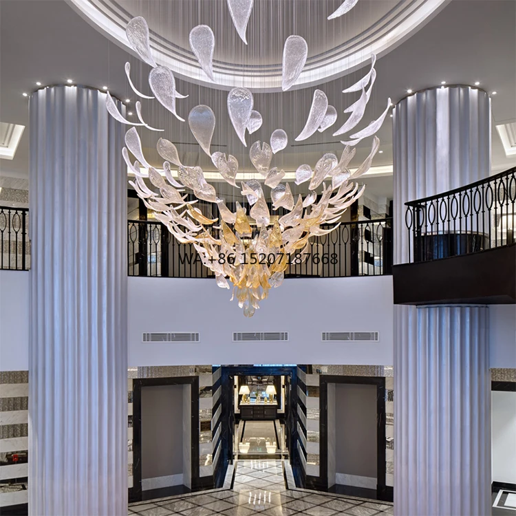 

Современное роскошное хрустальное светодиодное украшение для вестибюля отеля на заказ для роскошных комнат для домашнего использования