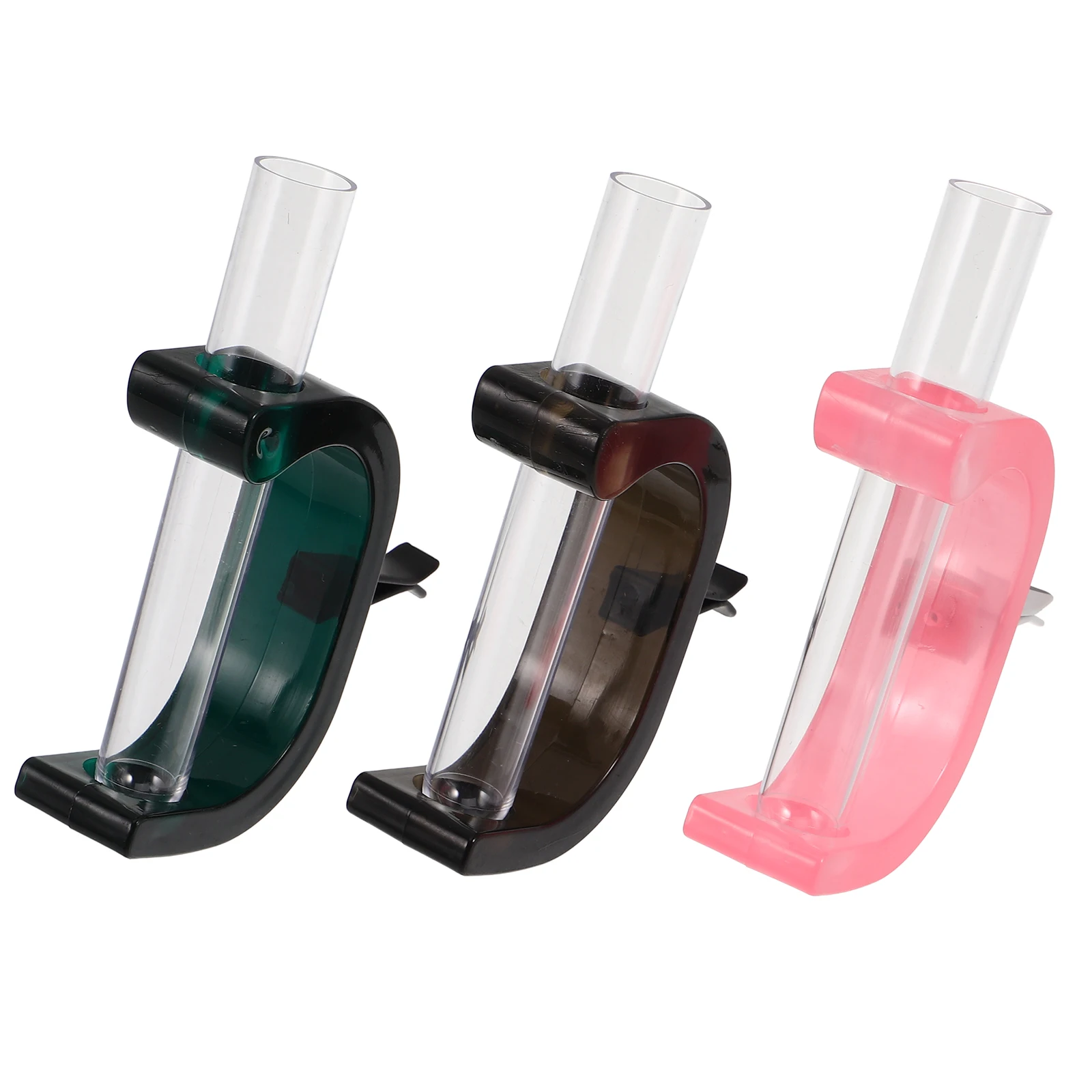 

3pcs Car Aromatherapy Jewelry Stylish Vent Clip Vase Plastic Diffuser Pot Empty Essential Oil Purification Women Car Decor