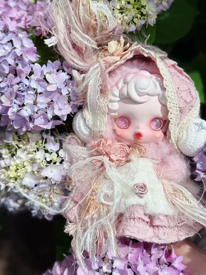 New SP  Velvet Plush Doll Gorgeous Clothes 17cm   Fashion Lace Headscarf Set Exquisite Leather Shoe Accessories