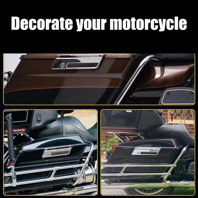 U13C Motorcycle Saddlebag Latches Cover Accessories for Street Saddlebag Reflector