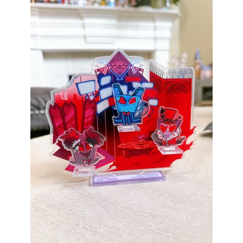 

stand for Hazbin Hotel Velvette Valentino Vox Acrylic Standee Cartoon Figure Desktop Decoration Collectible Model Toy Gift