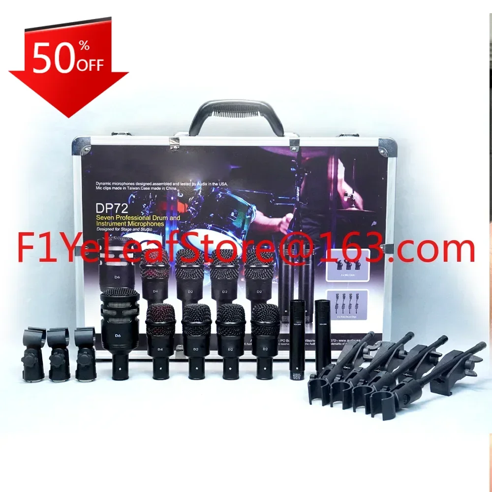 DP72 professional drum microphone kit musical instrument 7 pcs mic for drum set professional