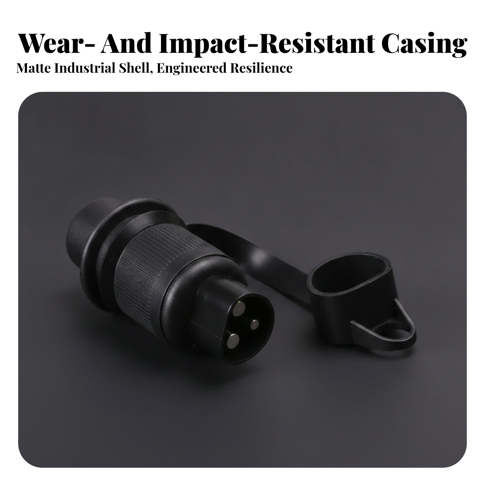 3-Pin Trailer Connector Weather-Resistant 3-Pin Trailer Plug Sturdy Compact for Towing, Caravan