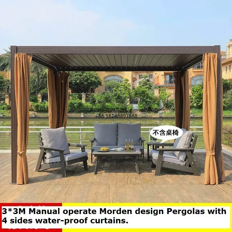 Pavilion villa courtyard outdoor simple courtyard Aluminum Gazebo garden modern balcony outdoor awning house Gazebo