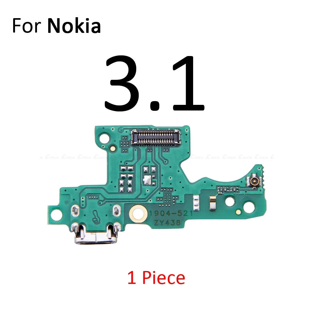 USB Charging Port Dock Plug Connector Charger Board With Mic Microphone Flex Cable For Nokia 3.1 5.1 Plus 2.1 2 2.2 3 3.2 4.2 5