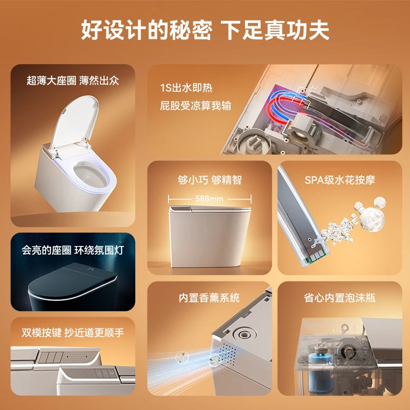 

Унитаз для небольших помещений, без напора воды, с сифонным смывом, экономичный, бесшумный.