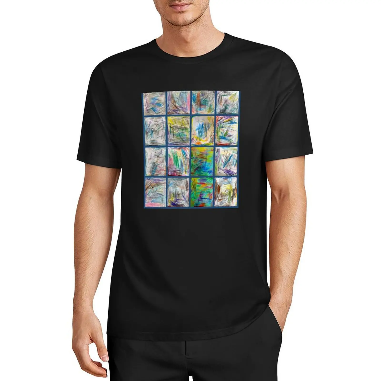 

KA Blue Block Collage 1 T-Shirt man t shirt custom t shirt cheap stuff customs mens cotton t shirts