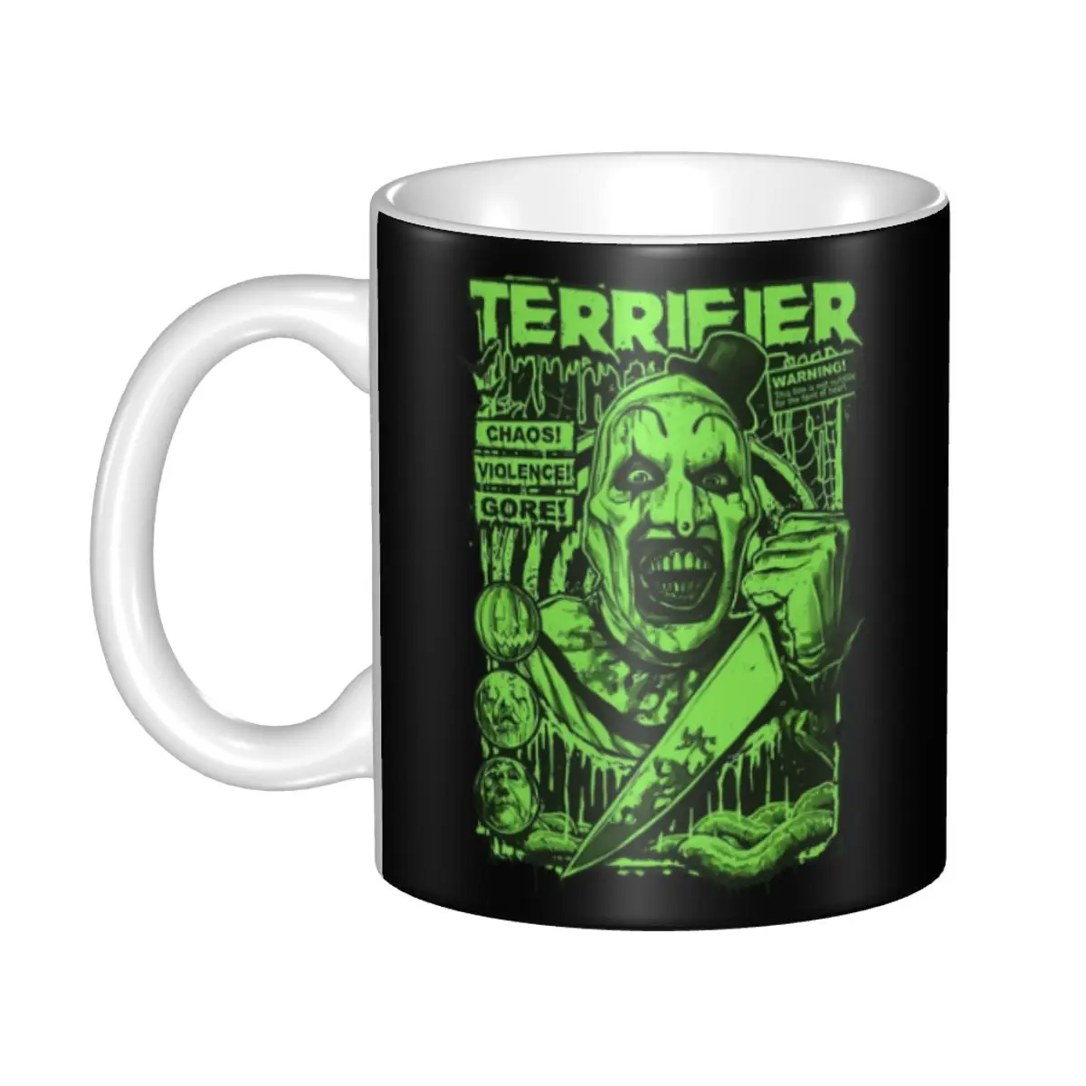 Terrifiers Halloween Horror Movie Mugs Customized Coffee Ceramic Mug Cup Creative Gift
