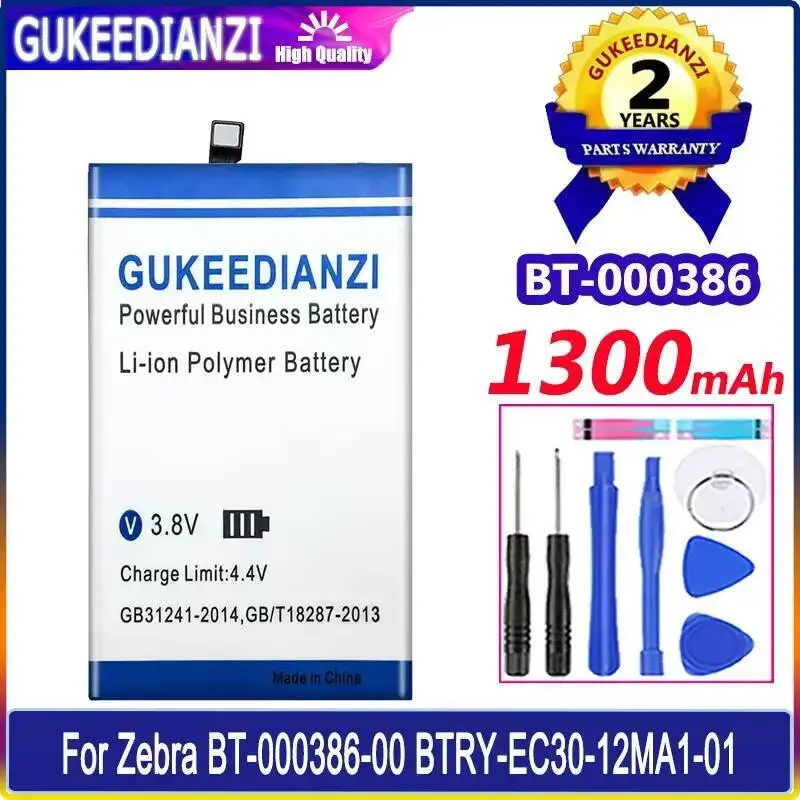 

Long-Lasting For Zebra EC30 BT-000386-00 Btry-EC30-12MA1-01 BT-000386 1300Mah Mobile Phone Battery Durable