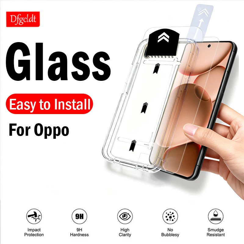 

1-2Piece Tempered Glass for Oppo Find X8 Ultra X8s+ X8s X9 Pro X5 X3 Lite Screen Protector Easy Install Auto-Dust Removal Kit