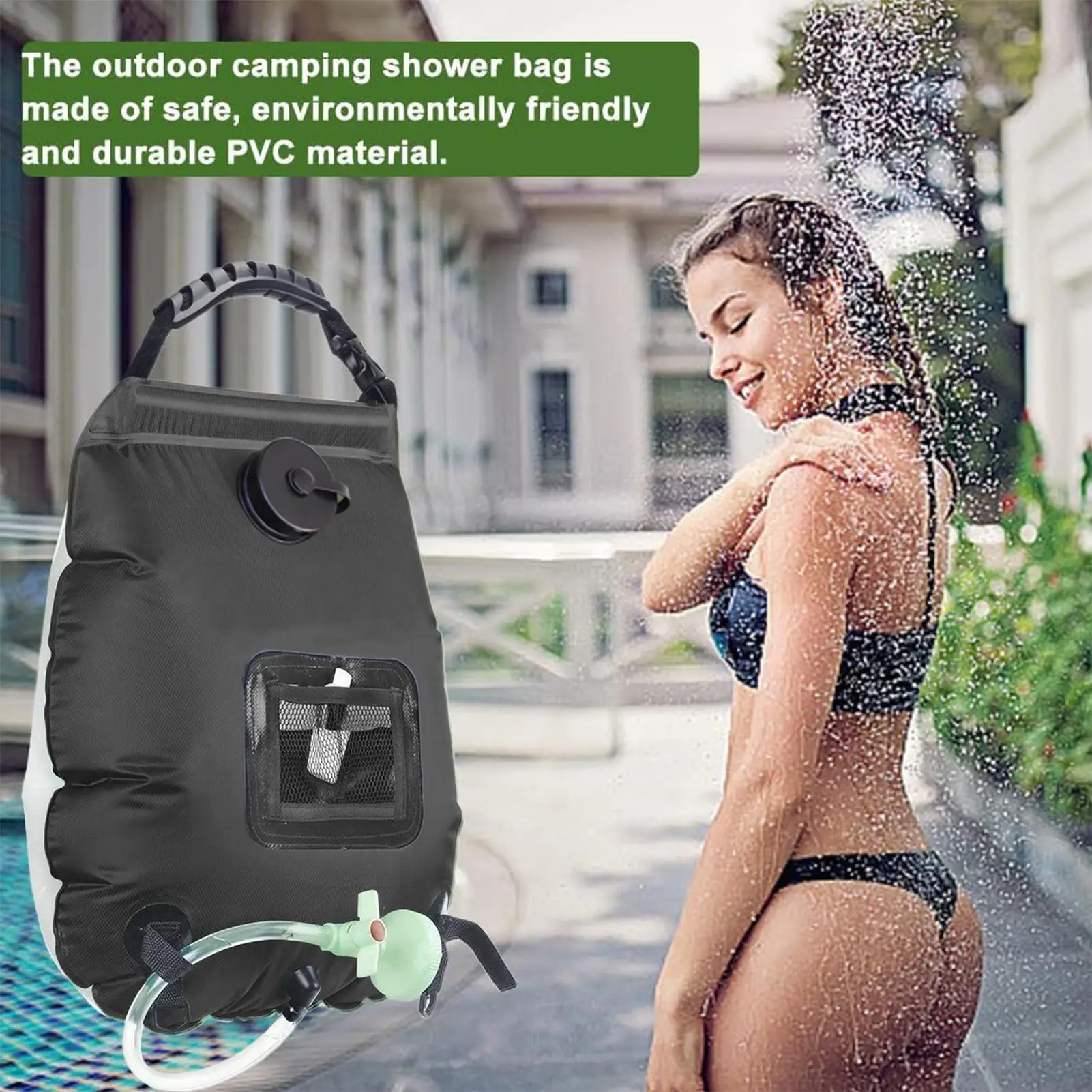 Portable Shower For Camping 5 Gallon/20L Solar Removable Bath Pouch With Shower Head And Hose Portable Shower Bag For Outdoor image 3