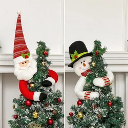 Hugs The trees Doll Santa Claus Christmas Tree Ornaments Festive Decor Noel Atmosphere Cloth Xmas christmas decorations 2025