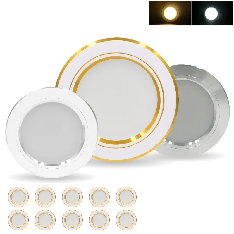 5W 9W 12W 15W 18W LED Downlight 220V Ceiling Light Recessed Down Light Round Panel Lights Cold / Warm White LED Spotlight