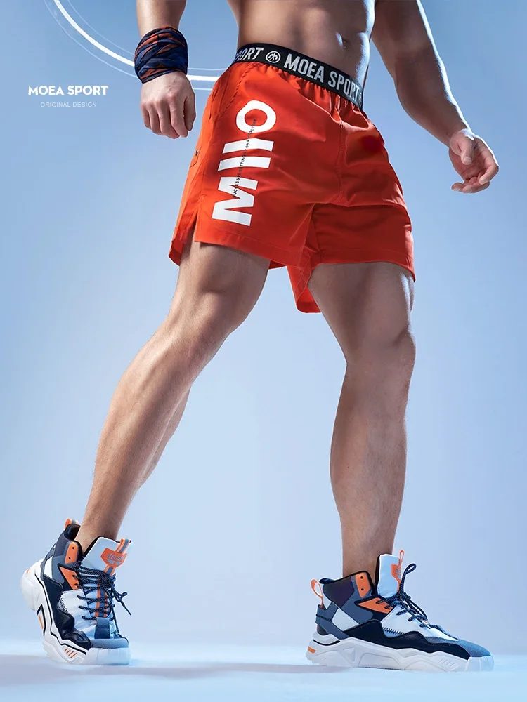 

Свободные быстросохнущие спортивные брюки для мужчин: для бега, тренировок, фитнеса, пляжа, длиной три четверти, летние, модные, повседневные