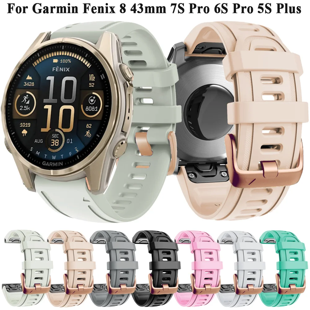 Für Garmin Fenix 8 43mm 7S 6S Pro 5S Epix Pro 42mm Armband/Instinct E 40mm/Descent Mk3i 43mm Uhrenarmband Quickfit 20mm Bänder