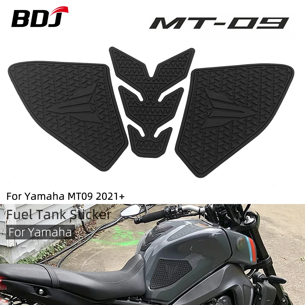 

BDJ для Yamaha MT-09 MT09 2021-2024 2025: Противоскользящие накладки на бак мотоцикла, боковые наклейки-грипсы для коленей, защитные наклейки-декали