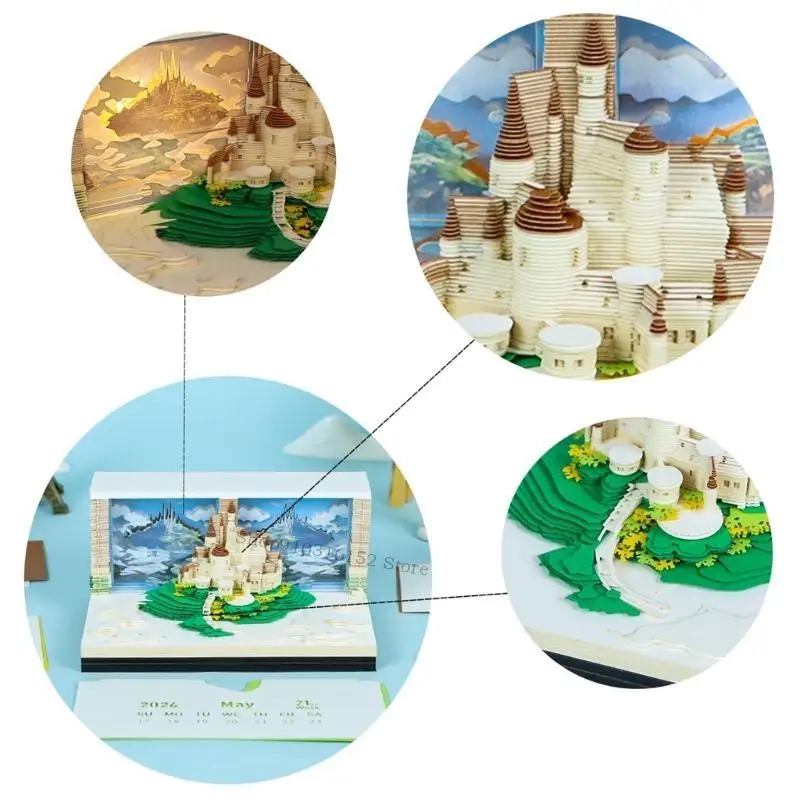 Heaven Alcazar Design Calendar Night Light Teep Special Paper Holiday تذكير