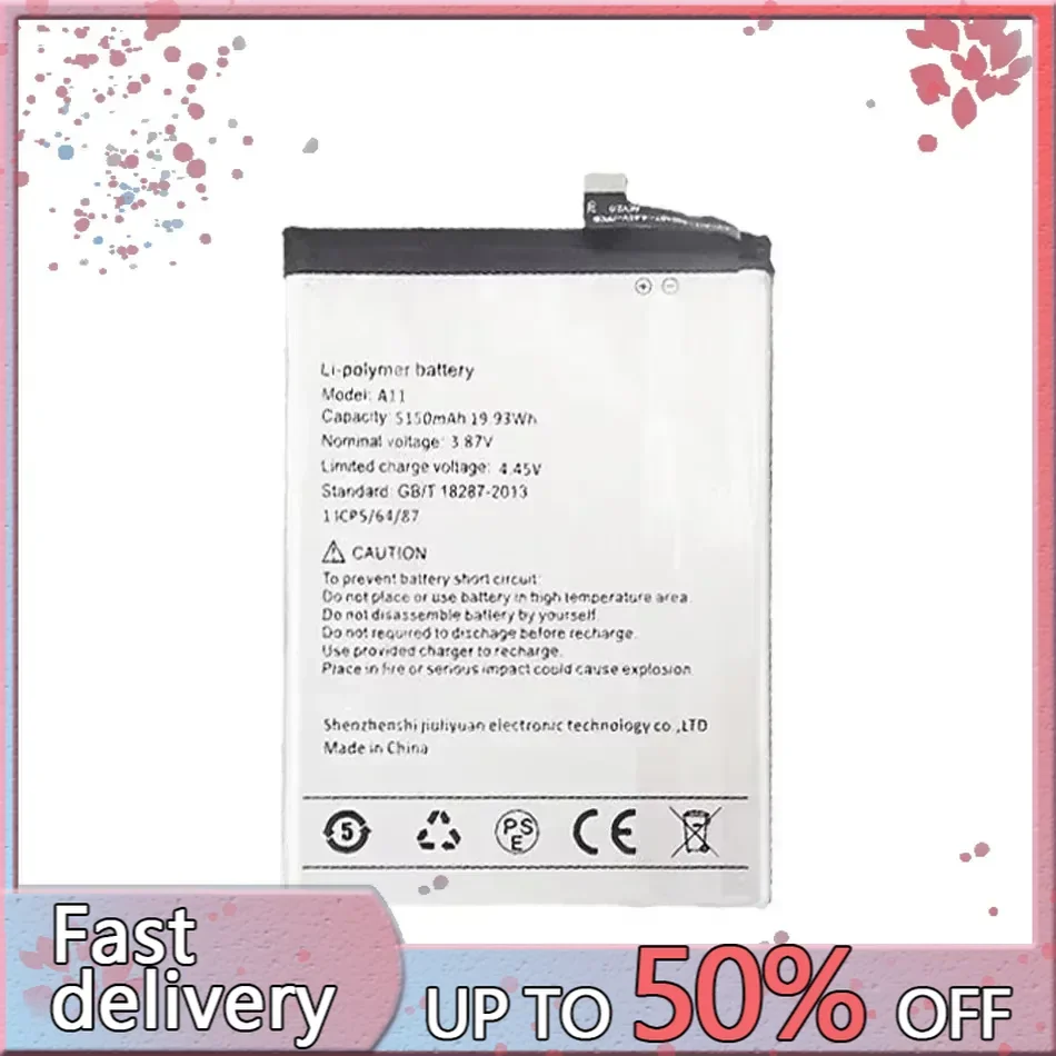 Battery 5150mAh For UMI UMIDIGI A11 A 11 Bateira