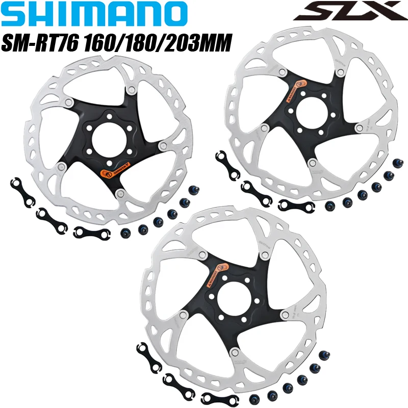 SHIMANO SLX SM RT76 Brake Disc 6 Bolt Disc Rotor 160/180/203MM SLX M7000 M6000 MT200 M375 6 Bolt For MTB Bike Accessories Disc