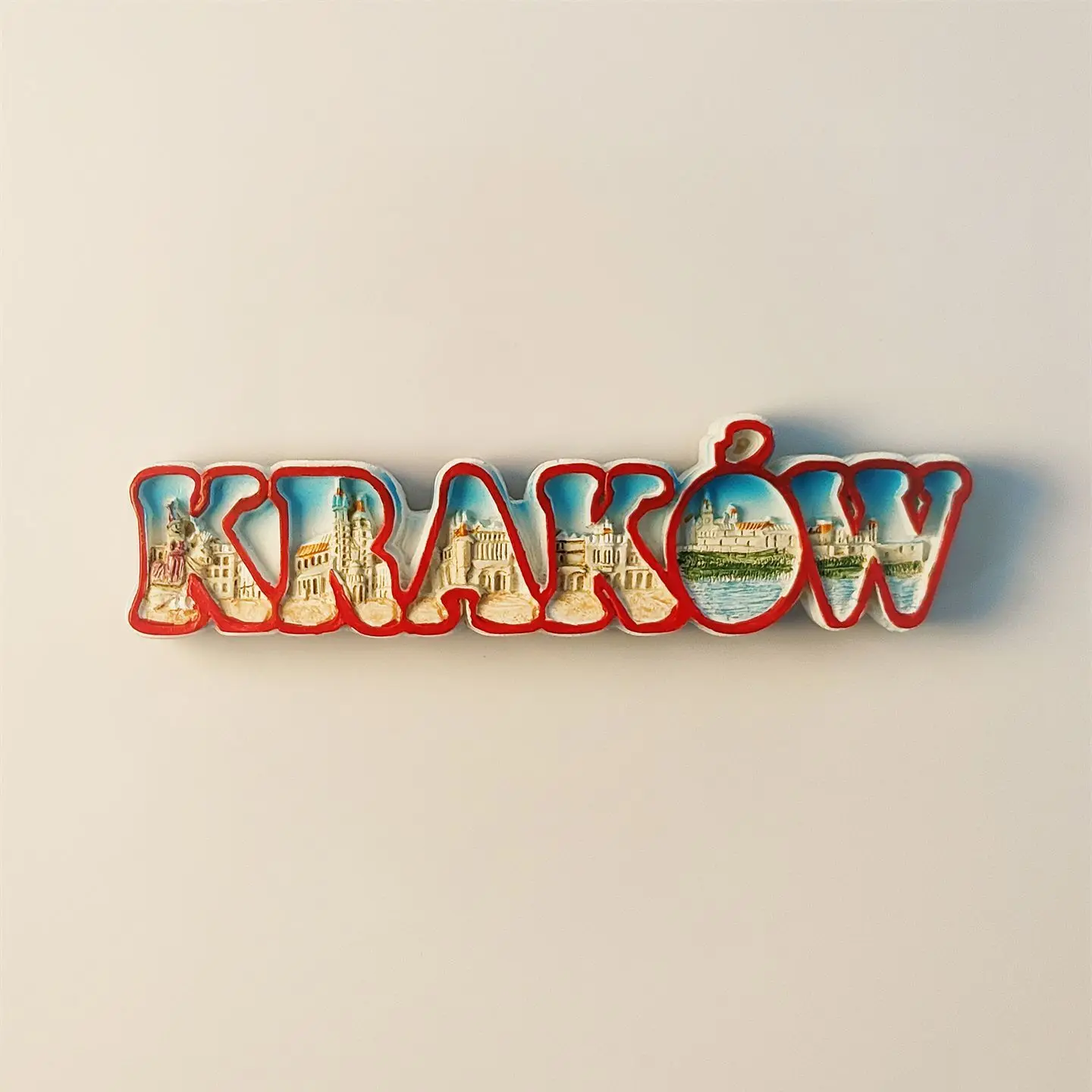 

Krakow Letters Landmarks Fridge Magnet Refrigerator Sticker Home Decor Resin Poland Souvenir Gift