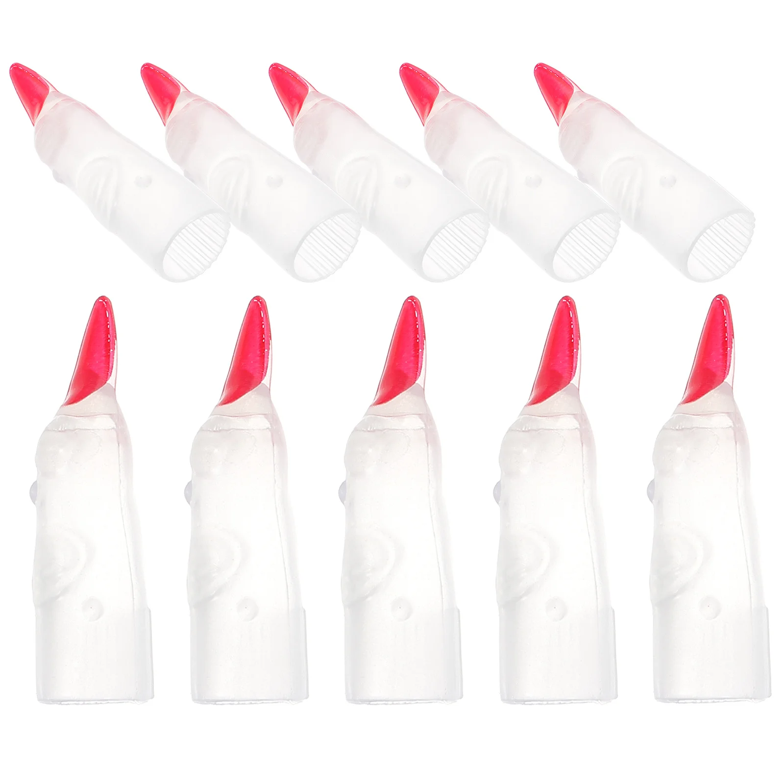 10 pçs brilho no escuro dedos de bruxa unhas falsas para halloween brincadeira adereços cosplay festa masquerade unhas assustadoras acessório