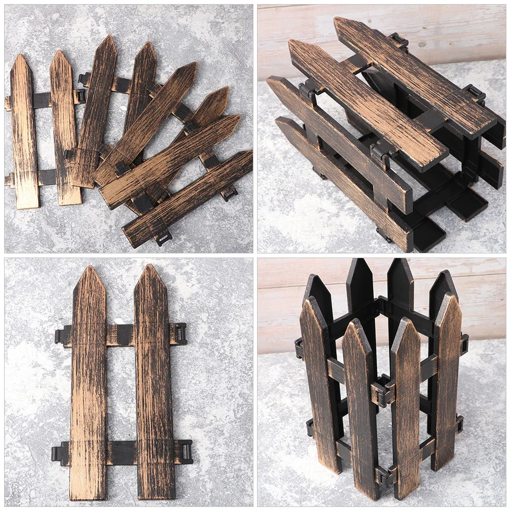 

5pcs Mini Fence Diy Plastic Garden Edging For Flower Beds Balcony Yard Decor Landscape Outdoor Fencing Yard Edge Lawn Partition