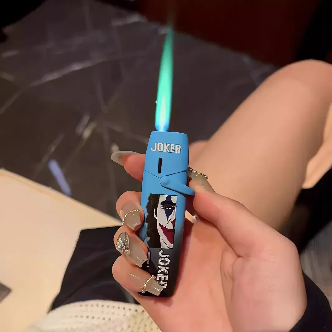 New Cartoon Gradient Rocker Arm Inflatable Lighter Windproof Jet Turbine Torch Portable Lighter for Men and Women Smoking Gifts - Image 2