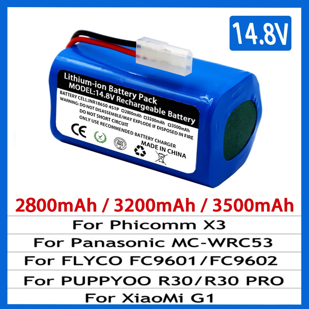 

Special offer 14.8 V 2800mAh 4S1P 18650 Lithium Battery Pack 18650 HG2 14.8V 3.5Ah for Robot Vacuum Cleaner