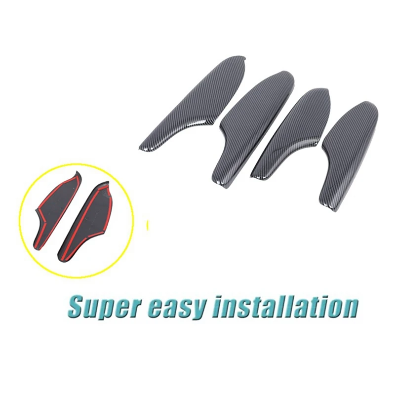 For 11Th Gen Honda Civic 2022 Carbon Fiber Car Door Armrest Panel Cover Trim Decorative Sticker Interior Accessories